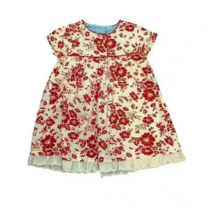 Tommy Hilfiger Girls Red Rose Printed Dress 12-18 months